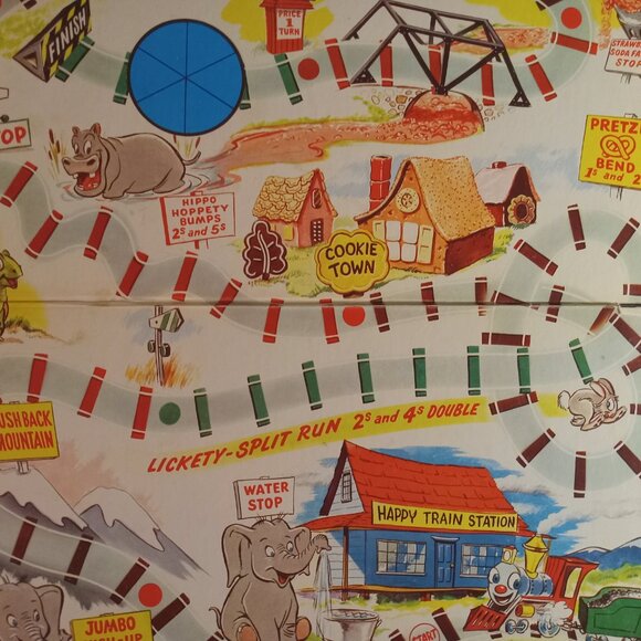 1957 THE HAPPY LITTLE TRAIN Game Board - Just the Game Board - Picture 6 of 10